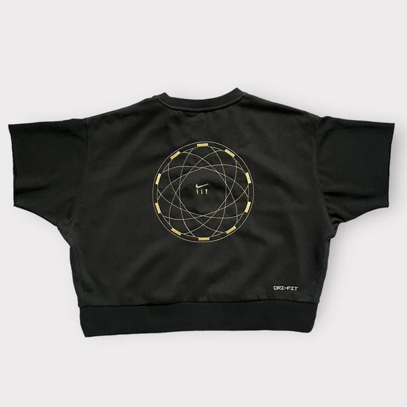 Nike Standard Issue Basketball Top Small Black Gold Women Lady Legend Sweatshirt - Picture 12 of 13